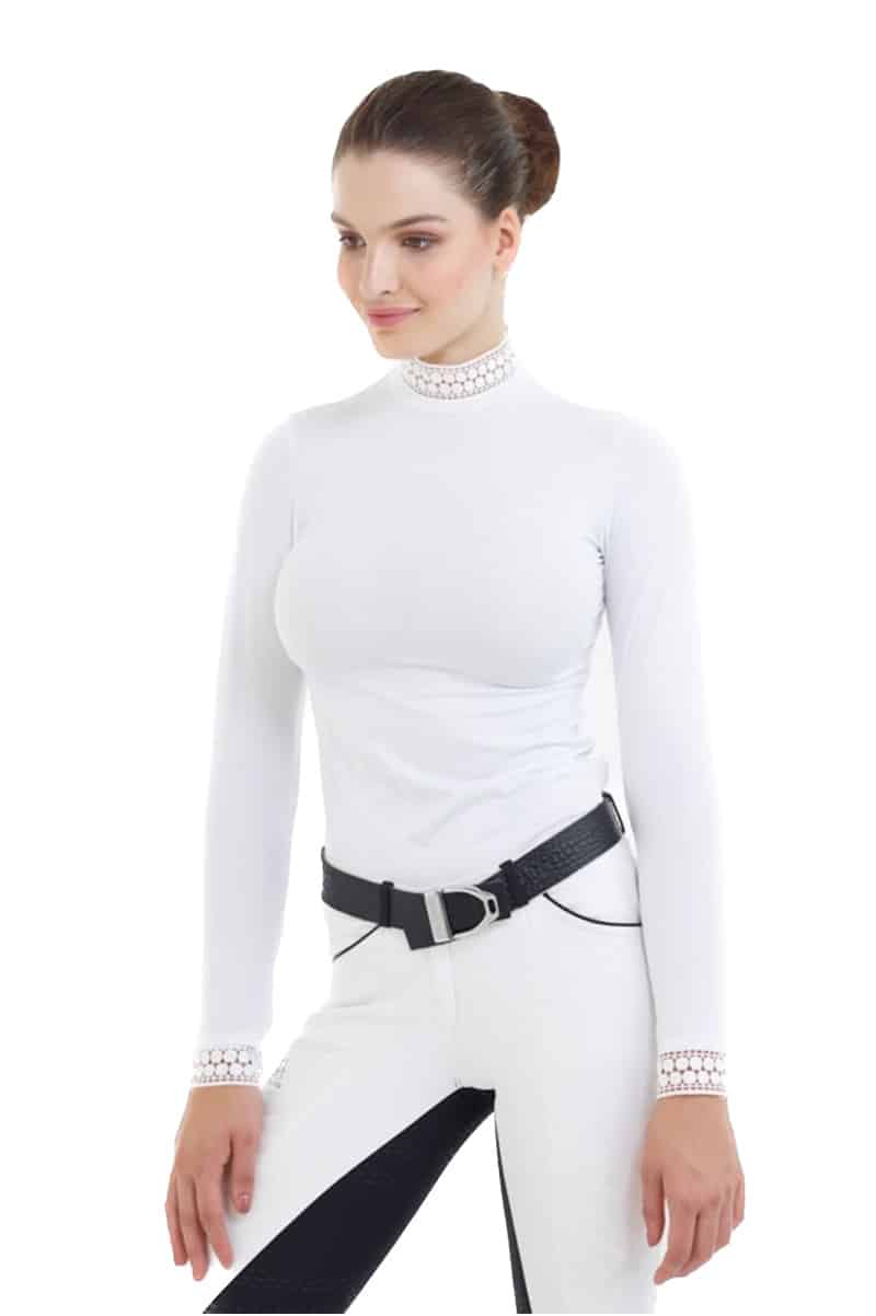 Поло турнірне жіноче з довгим рукавом Bella Lace від Cavalliera Поло турнірне жіноче з довгим рукавом Bella Lace від Cavalliera