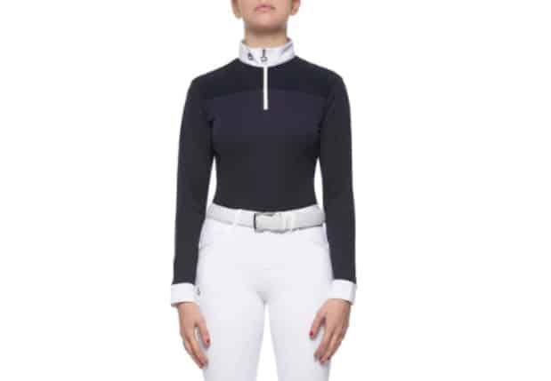 Поло турнірне для дівчинки з довгим рукавом Piquet від Cavalleria Toscana Поло турнірне для дівчинки з довгим рукавом Piquet від Cavalleria Toscana