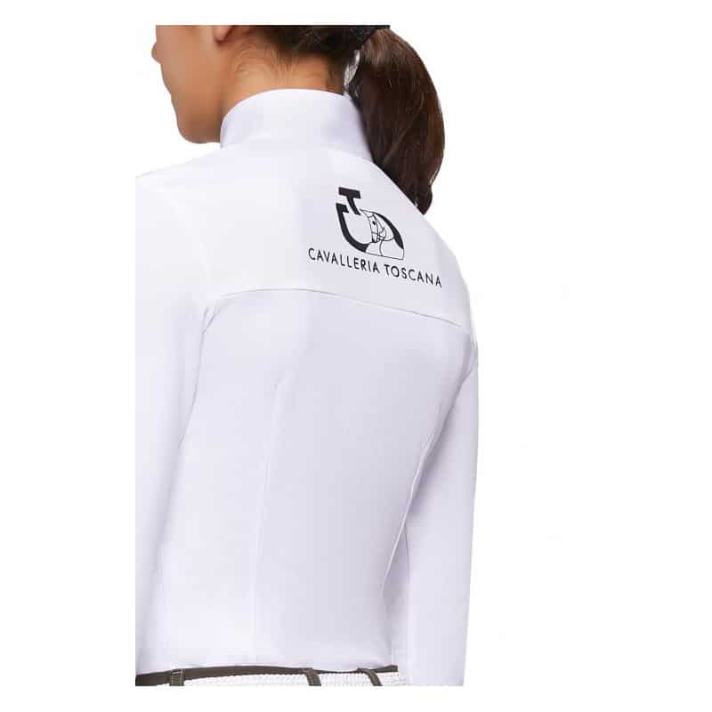Поло турнірне для дівчинки з довгим рукавом Piquet від Cavalleria Toscana Поло турнірне для дівчинки з довгим рукавом Piquet від Cavalleria Toscana