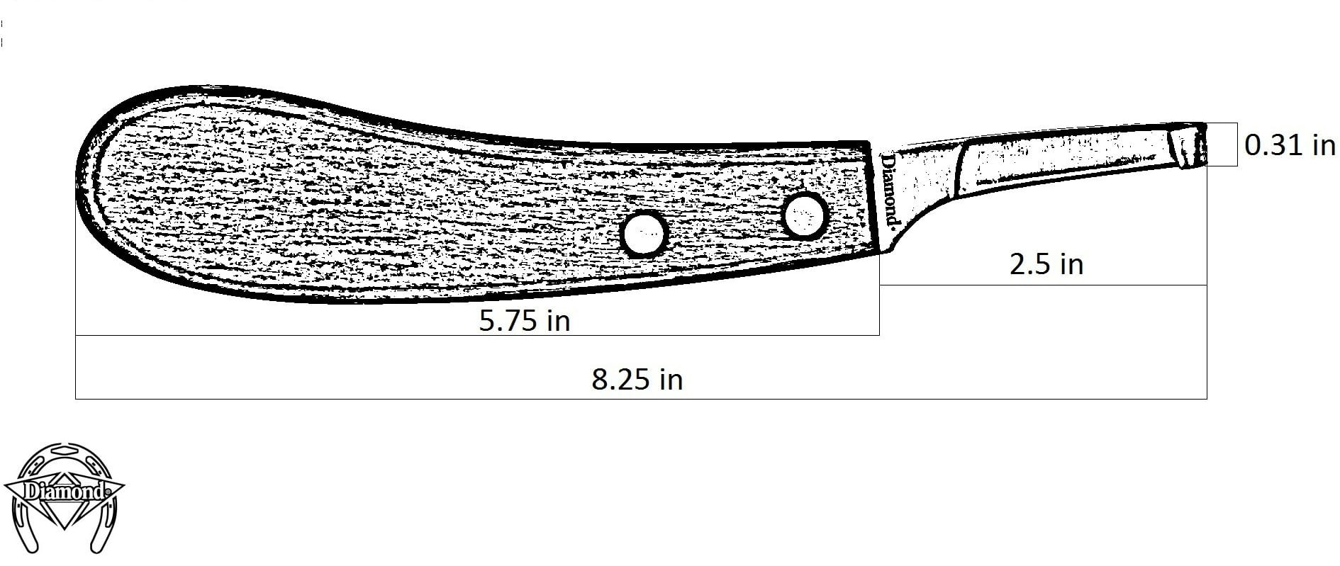 Ніж для копит під ліву руку Narrow від Diamond Ніж для копит під ліву руку Narrow від Diamond