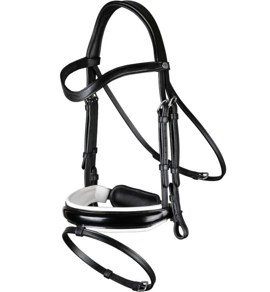Оголів'я Matte Large Crank Noseband With White Padding від Dyon Оголів'я Matte Large Crank Noseband With White Padding від Dyon
