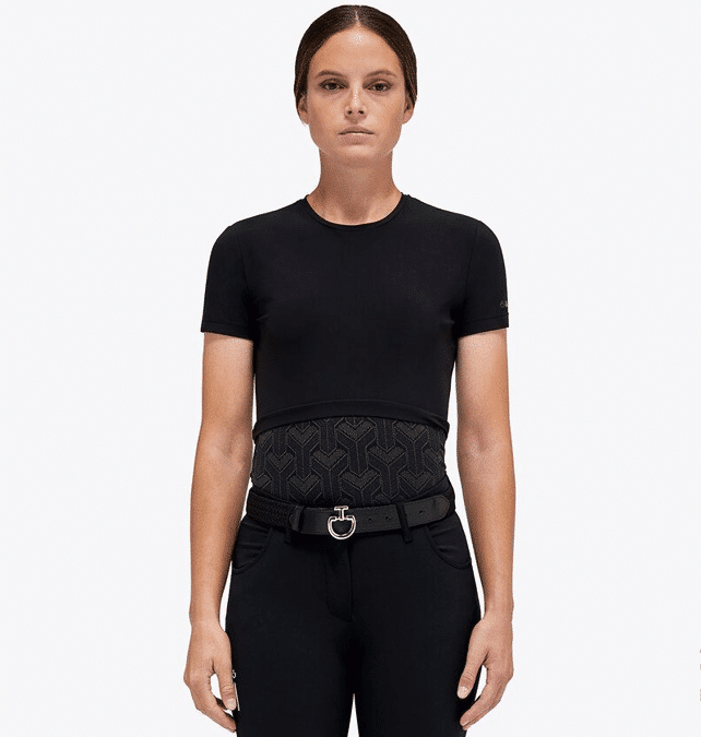 Футболка жіноча Revo Jersey + Tech Knit від Cavalleria Toscana Футболка жіноча Revo Jersey + Tech Knit від Cavalleria Toscana