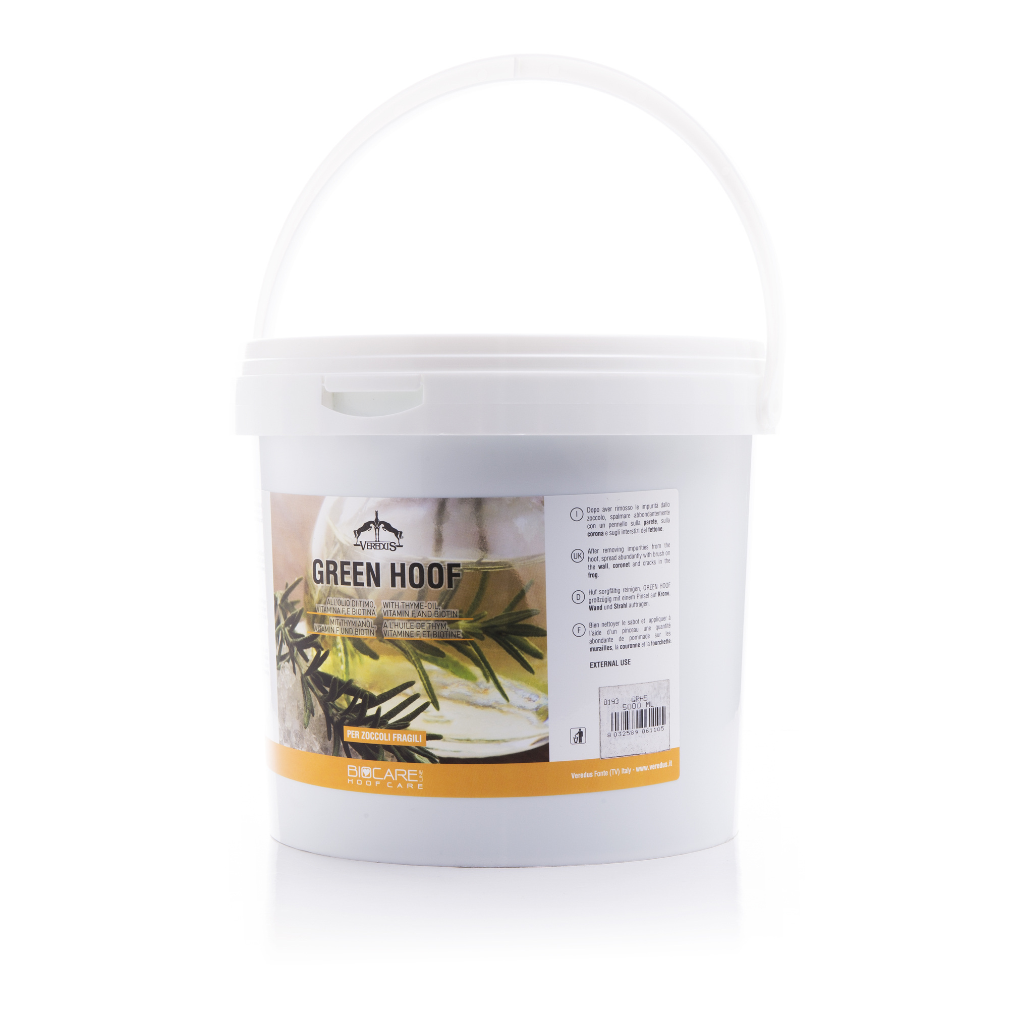 Мазь для копит з маслом чебрецю Green Hoof від Veredus, 5 л Мазь для копит з маслом чебрецю Green Hoof від Veredus, 5 л