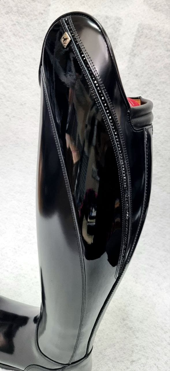 Чоботи виїздкові Bellini Brushed Black Patent Swar Black від DeNiroBootCo Чоботи виїздкові Bellini Brushed Black Patent Swar Black від DeNiroBootCo