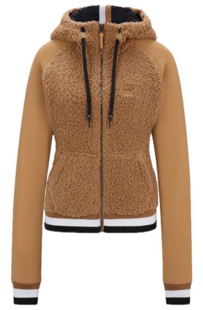 Кофта жіноча Riva Teddy Hybrid Zip від BOSS