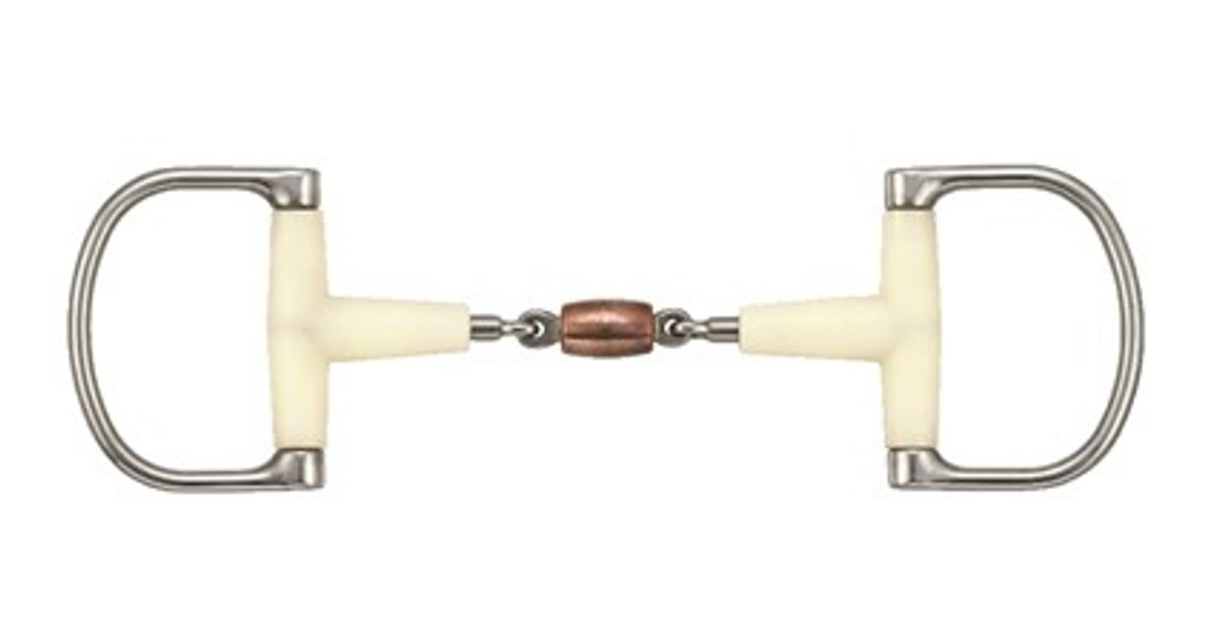 Трензель з D- кільцями та мідною оливкою, товщина 15-16 мм від Happy Mouth Трензель з D- кільцями та мідною оливкою, товщина 15-16 мм від Happy Mouth