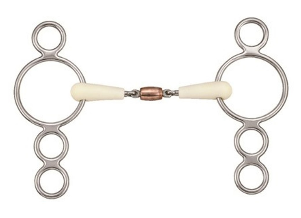 Трензель олімпійський з мідною оливкою з яблучним смаком, товщина 16-19 мм від Happy Mouth Трензель олімпійський з мідною оливкою з яблучним смаком, товщина 16-19 мм від Happy Mouth