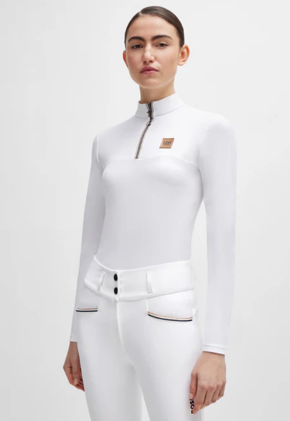 Поло турнірне жіноче з довгим рукавом Frances від BOSS Поло турнірне жіноче з довгим рукавом Frances від BOSS