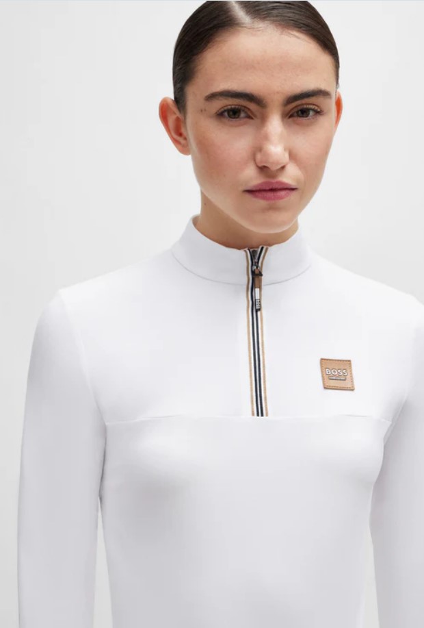 Поло турнірне жіноче з довгим рукавом Frances від BOSS Поло турнірне жіноче з довгим рукавом Frances від BOSS