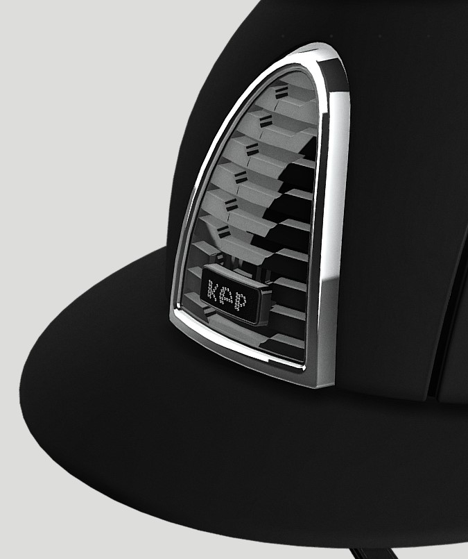 Шолом Cromo 2.0 Polo Textile Black + Crystals від KEP Шолом Cromo 2.0 Polo Textile Black + Crystals від KEP