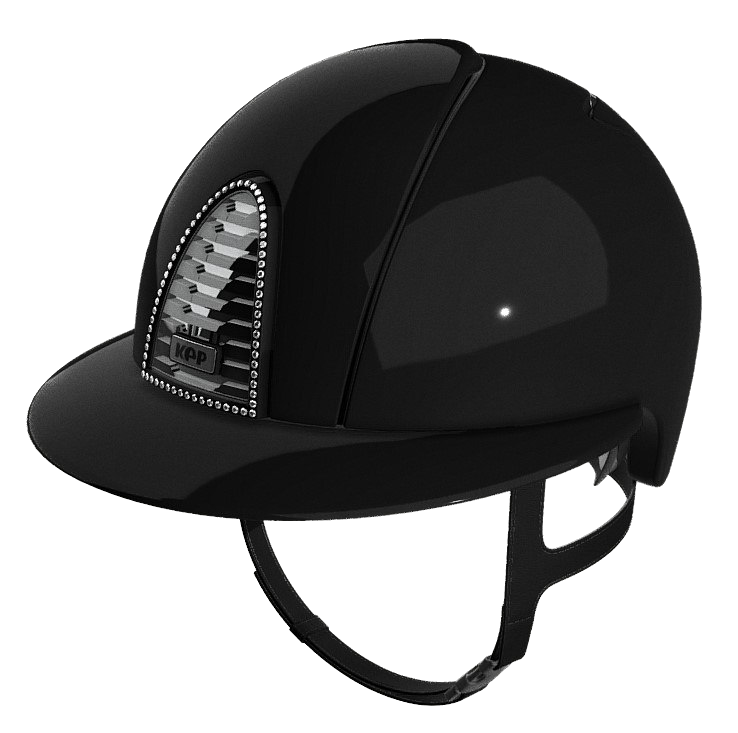 Шолом Cromo 2.0 Polo Polish Black + Crystals від KEP Шолом Cromo 2.0 Polo Polish Black + Crystals від KEP