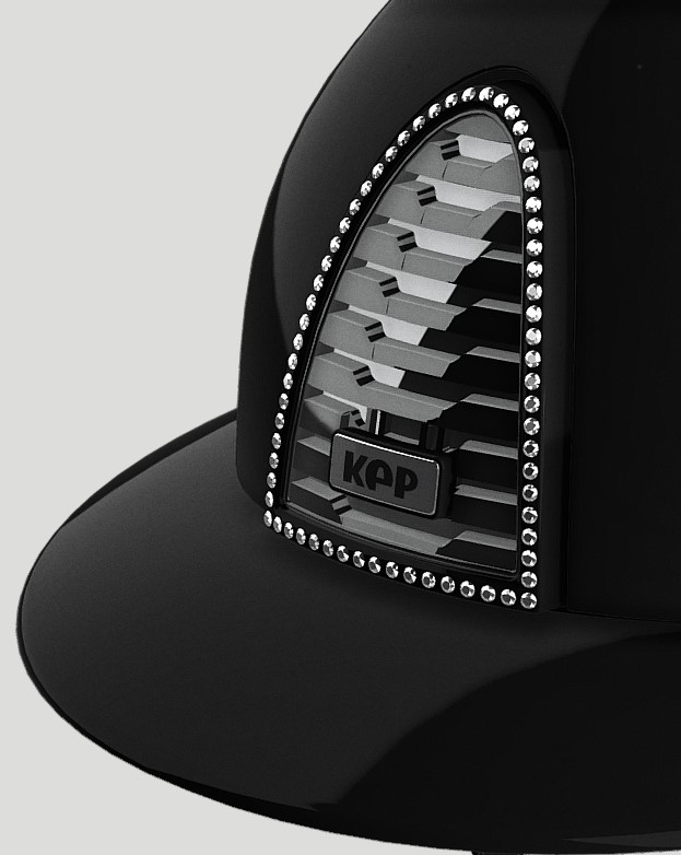 Шолом Cromo 2.0 Polo Polish Black + Crystals від KEP Шолом Cromo 2.0 Polo Polish Black + Crystals від KEP