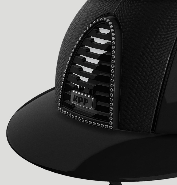 Шолом Cromo 2.0 Polo Polish Black +Snake Glossy+Crystals від KEP Шолом Cromo 2.0 Polo Polish Black +Snake Glossy+Crystals від KEP